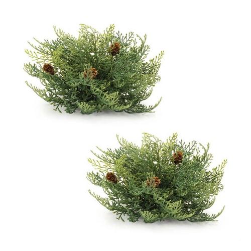 Melrose International Cedar Pinecone Half Orb (Set of 2) - Primary Image