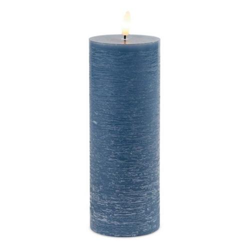 Melrose International FIA Wick White Pillar Candle (Set of 2) - Primary Image