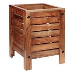 Melrose International Natural Mango Wood Box Planter (Set of 2) - Thumbnail 3 of 4
