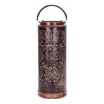 Melrose International Punched Metal Lantern with Natural Wood Accents 19"H - Thumbnail 1 of 2