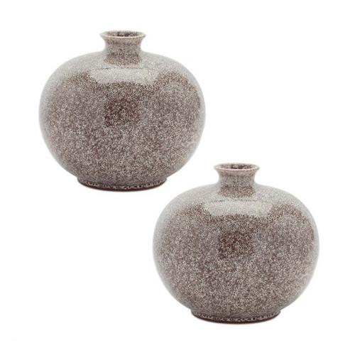 Melrose International Speckled Ceramic Bottle Vase (Set of 2) - Primary Image