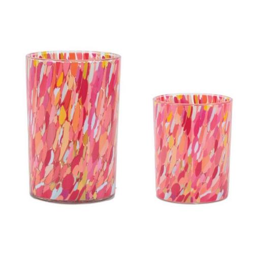 Melrose International Painted Glass Candle Holder (Set of 2) - Primary Image
