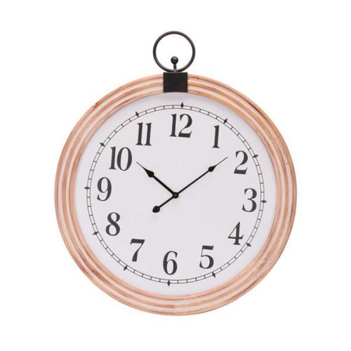 Melrose International Round Wooden Wall Clock 24"D - Primary Image