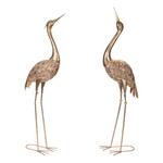Melrose International Hammered Metal Crane Dcor (Set of 2) - Thumbnail 1 of 3