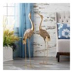 Melrose International Hammered Metal Crane Dcor (Set of 2) - Thumbnail 2 of 3