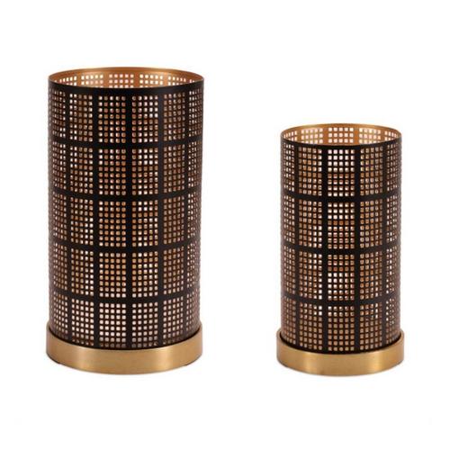 Melrose International Punched Metal Candle Holder (Set of 2) - Primary Image