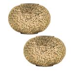 Melrose International Distressed 14.5in Flat Metal Vase (Set of 2) - Thumbnail 1 of 3