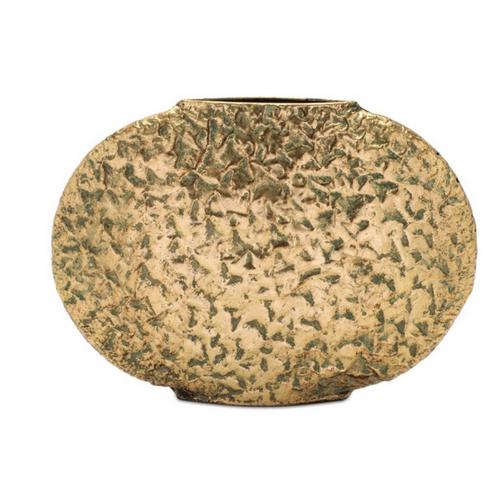 Melrose International Distressed 14.5in Flat Metal Vase (Set of 2) - Primary Image