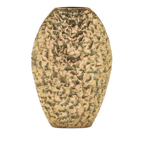 Melrose International Distressed 14.25in Flat Metal Vase (Set of 2) - Primary Image