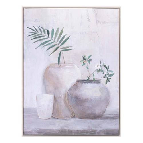 Melrose International Framed Foliage Vase Canvas Wall Art 32"H - Primary Image
