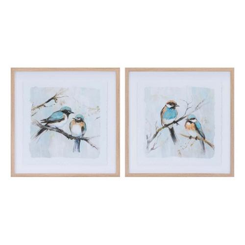 Melrose International Framed Bird Couple Wall Print (Set of 2) - Primary Image