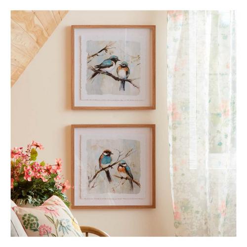 Melrose International Framed Bird Couple Wall Print (Set of 2) - Primary Image