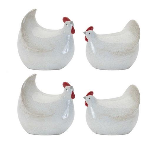 Melrose International Terra Cotta Chicken Dcor (Set of 4) - Primary Image