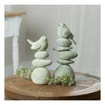 Melrose International Bird on Rock Stack Figurine (Set of 4) - Thumbnail 2 of 2