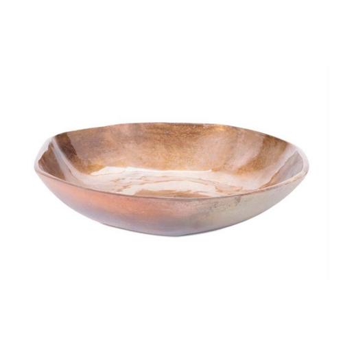 Melrose International Gold Metallic Aluminum Bowl 13.75"D - Primary Image