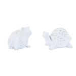 Melrose International Etched Frog and Turtle Figurine (Set of 2) - Thumbnail 1 of 2