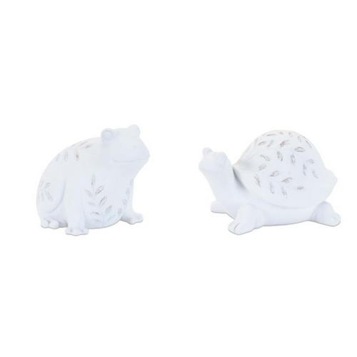 Melrose International Etched Frog and Turtle Figurine (Set of 2) - Primary Image