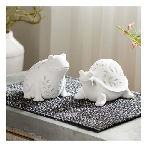 Melrose International Etched Frog and Turtle Figurine (Set of 2) - Primary Image