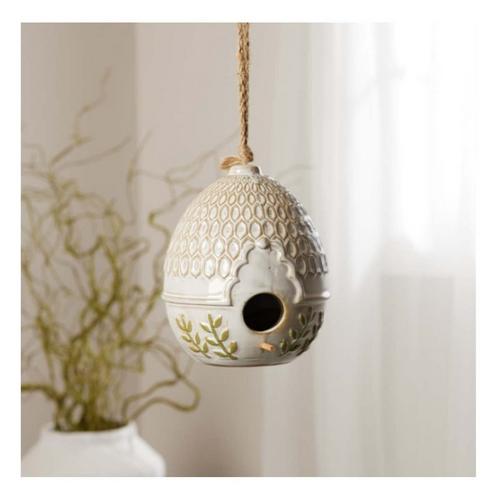 Melrose International Ornate Porcelain Birdhouse (Set of 2) - Primary Image