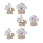 Melrose International Porcelain Mushroom Dcor (Set of 6) - Thumbnail 1 of 2