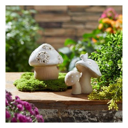 Melrose International Porcelain Mushroom Dcor (Set of 6) - Primary Image