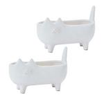 Melrose International Ceramic Cat Planter (Set of 6) - Thumbnail 1 of 4