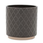 Melrose International Ceramic Diamond Pattern Planter (Set of 2) - Thumbnail 2 of 3
