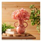 Melrose International Storeware 8in Vase with Floral Accent (Set of 2) - Thumbnail 2 of 2