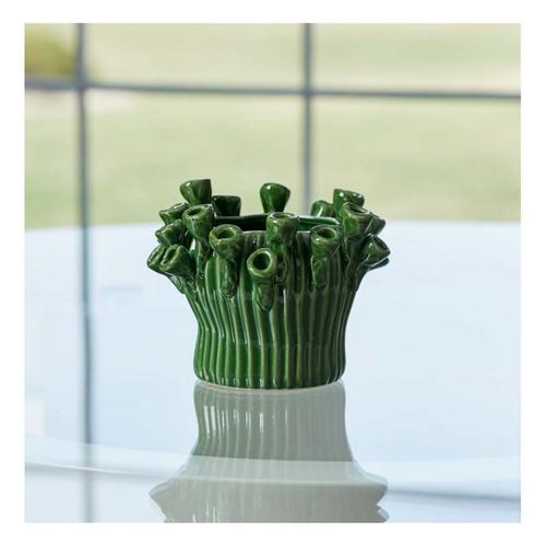 Melrose International Storeware 5in Bud Vase with Floral Accent (Set of 2) - Primary Image