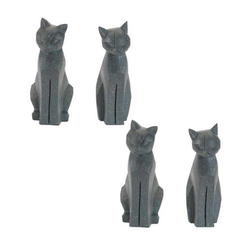 Melrose International Modern Sitting Cat Statue (Set of 4) - Primary Image