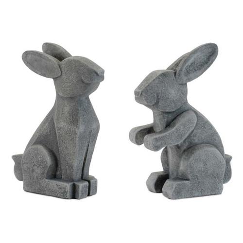 Melrose International Modern Sitting Bunny Figurine (Set of 2) - Primary Image