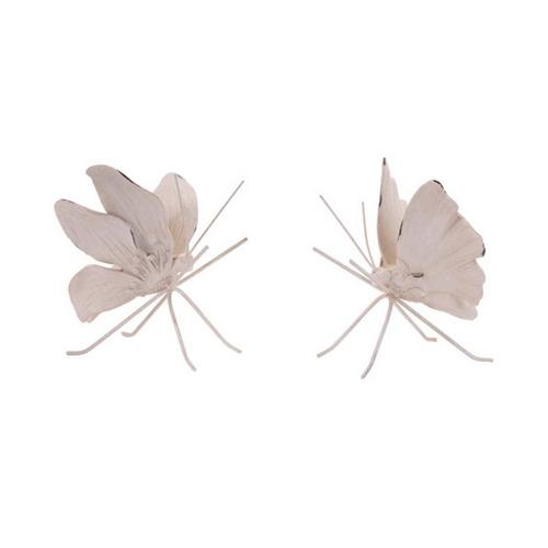 Melrose International Flower Petal Butterfly Shelf Sitter (Set of 2) - Primary Image