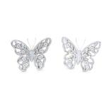 Melrose International White Washed Floral Butterfly Dcor (Set of 2) - Thumbnail 1 of 2