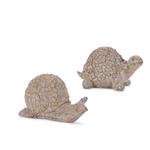 Melrose International Floral Turtle and Snail Decor (Set of 2) - Thumbnail 1 of 2