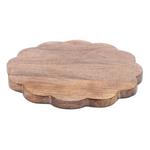 Melrose International Round Mango Wood Flower Tray 13.25" - Thumbnail 1 of 2