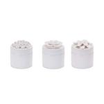 Melrose International Stoneware Box with Floral Lid Accent (Set of 3) - Thumbnail 1 of 3