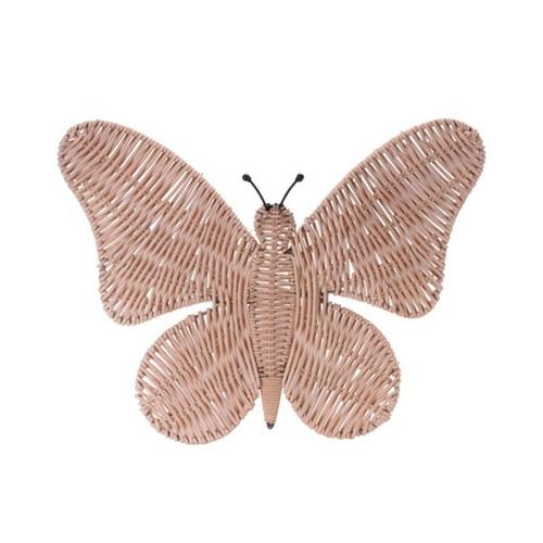 Melrose International Woven Rattan Butterfly Wall Accent 18"L - Primary Image