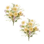 Melrose International Mixed Scabiosa Floral Bush (Set of 2) - Thumbnail 1 of 3