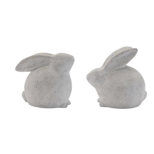 Melrose International Distressed Bunny Figurine (Set of 2) - Primary Image