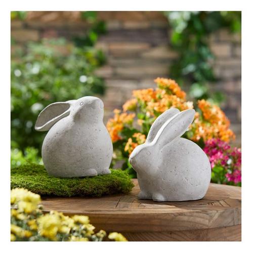 Melrose International Distressed Bunny Figurine (Set of 2) - Primary Image