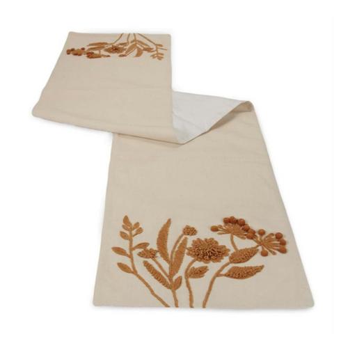 Melrose International Floral Embroidered Table Runner 72"L - Primary Image