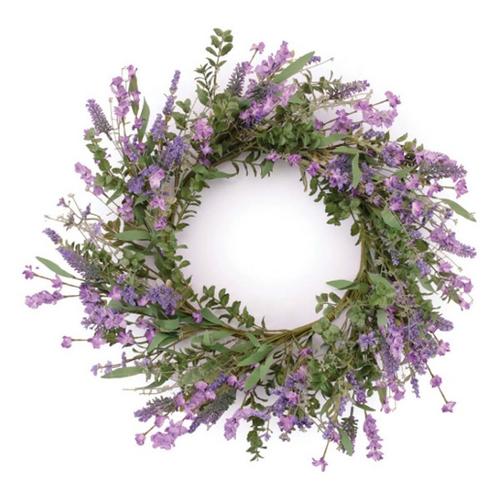 Melrose International Mixed Lavender Floral Wreath 20"D - Primary Image