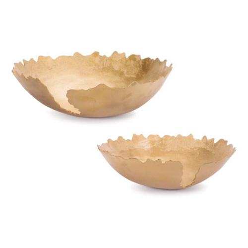 Melrose International Metallic Abstract Aluminum Bowl (Set of 2) - Primary Image