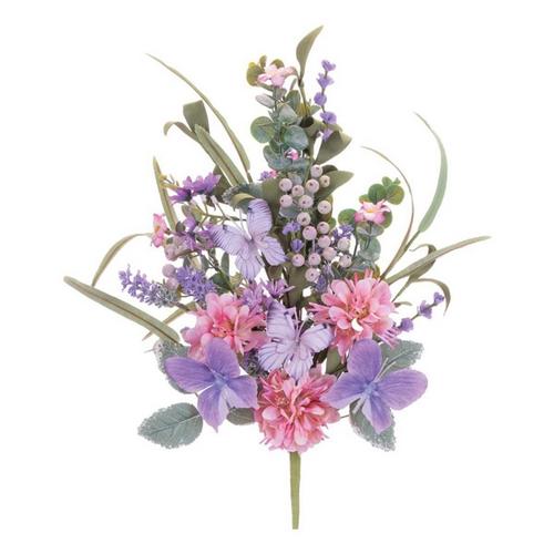 Melrose International Mixed Floral and Butterfly Bush (Set of 2) - Primary Image