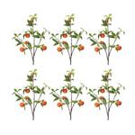 Melrose International Orange Fruit Foliage Branch (Set of 6) - Thumbnail 1 of 3
