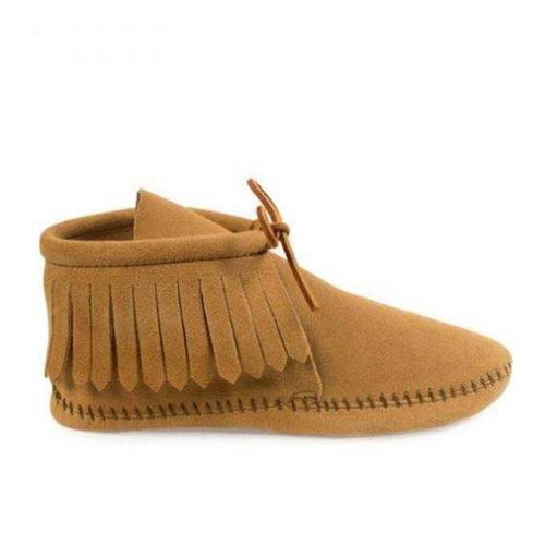 Women's Minnetonka Classic Fringe Softsole Ankle Western Boots - Primary Image