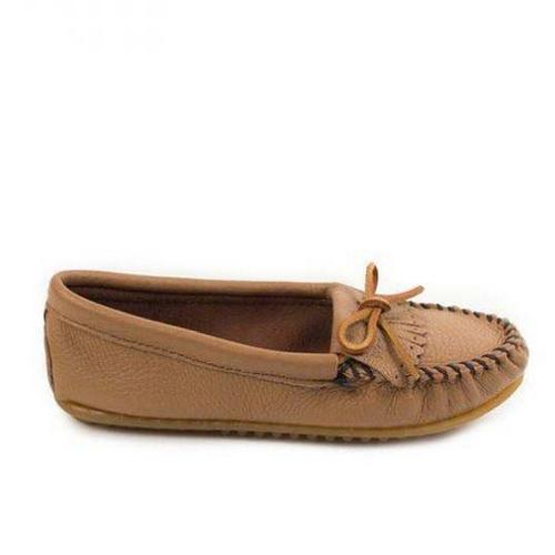Women's Minnetonka Deerskin Kilty Moc Shoes - Primary Image