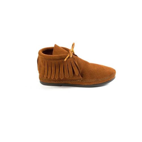 Women's Minnetonka Classic Fringe Hardsole Ankle Western Boots - Primary Image