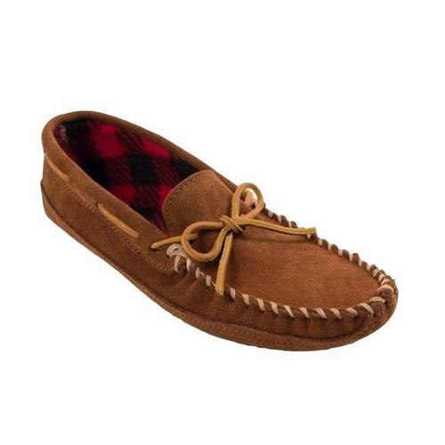 Men's Minnetonka Double Bottom Fleece Slippers - Primary Image