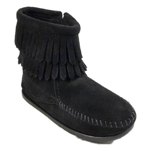 Toddler Minnetonka Double Fringe Side Zip Western Boots - Primary Image
